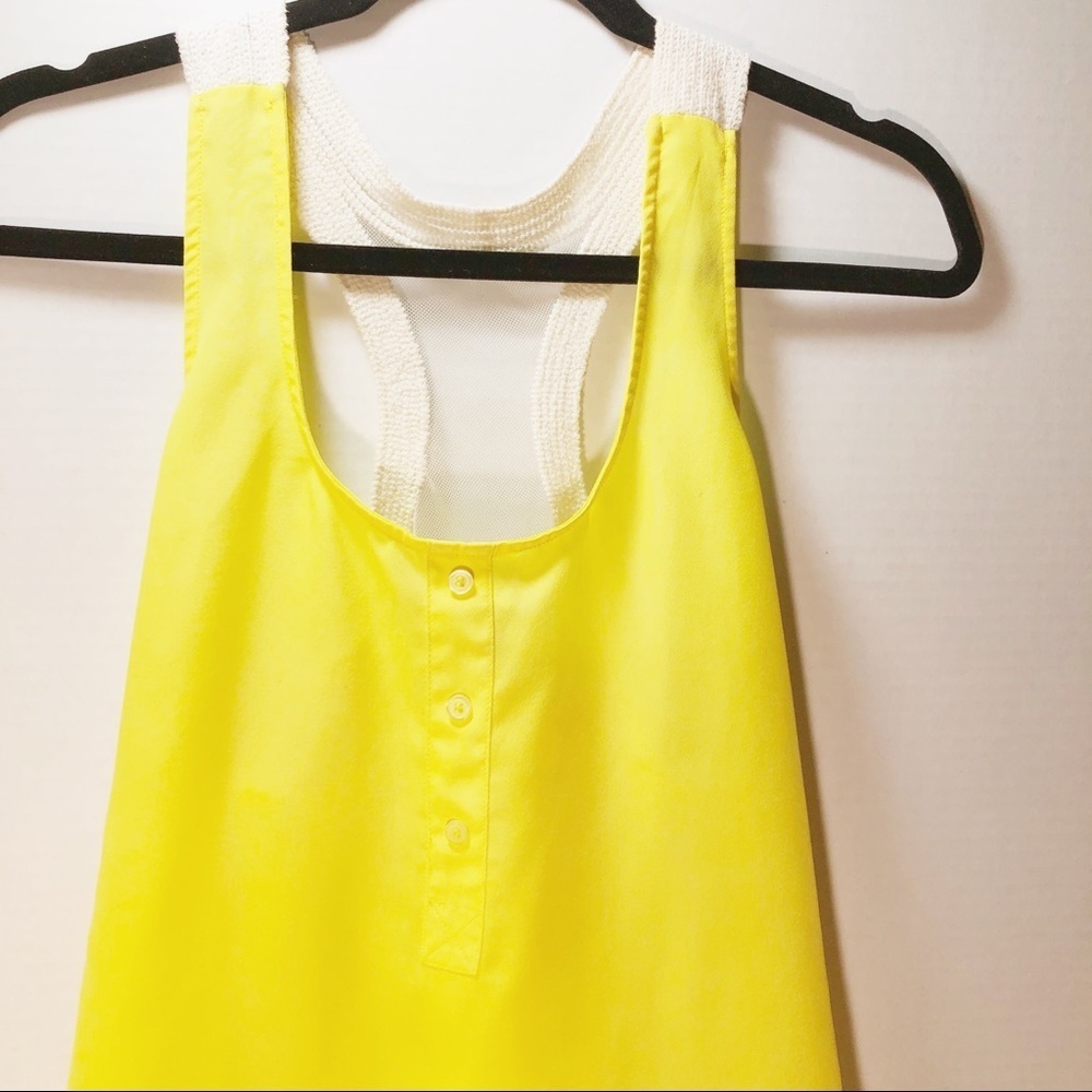 Bar III Yellow Racerback Tank Top - Picture 2 of 3